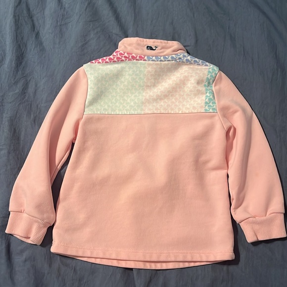 Vineyard Vines for Target toddler girl patchwork quarter zip sweatshirt - Picture 2 of 3